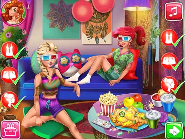 PRINCESS MOVIE NIGHT gioco online | Giochi POMU